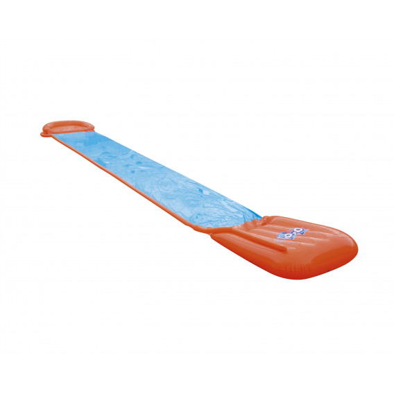 Tobogan de apă gonflabil simplu pentru copii H2OGO! Diapozitiv unic, 5,49 m albastru și portocaliu Bestway 240058 