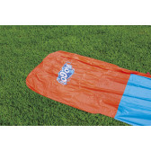 Tobogan de apă gonflabil simplu pentru copii H2OGO! Diapozitiv unic, 5,49 m albastru și portocaliu Bestway 240061 2
