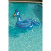 Saltea gonflabilă The Pretty Peacock, 198 x 164 x 112 cm, albastrăucu brocart Bestway 240126 6