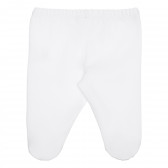 Pantaloni compleți de bumbac pentru bebeluși, albi Idexe 240209 3