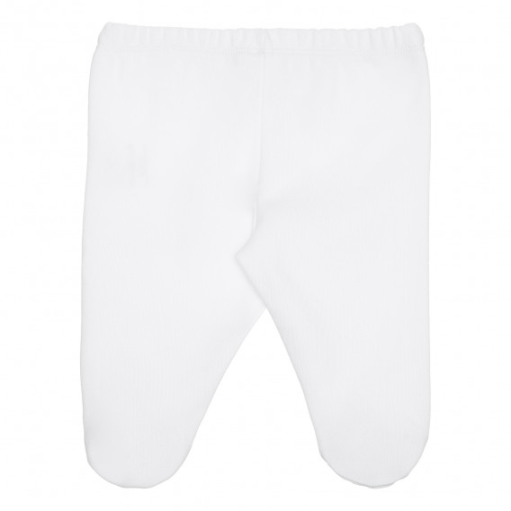 Pantaloni compleți de bumbac pentru bebeluși, albi Idexe 240209 3
