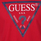 Tricou din bumbac cu sigla mărcii, roșu Guess 240240 2