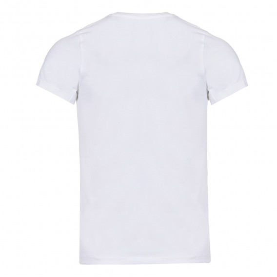 Tricou din bumbac cu sigla mărcii, culoare albă Guess 240249 3