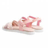 Sandale cu detalii de brocart, roz Star 240304 2