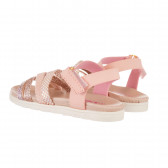 Sandale cu detalii din brocart, roz Star 240514 2