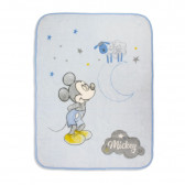 Pătură pentru bebeluși 140 x 110 cm Mickey Mouse, albastră Mickey Mouse 240530 