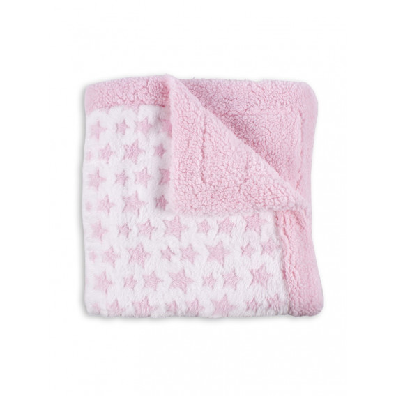 Pătură pentru copii 80 x 110 cm Stele, roz și alb Inter Baby 240607 