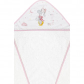 Prosop de baie pentru bebeluși MINNIE, 100 x 100 cm, alb și roz Minnie Mouse 240679 3
