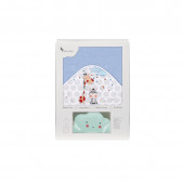 Prosop de baie pentru bebeluși JUNGLA set cu lampă Norișor, 100 x 100 cm, albastru Inter Baby 240685 