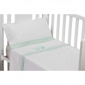 Set de pat CONEJO de 3 piese pentru pat 60 x 120 cm, alb și verde Inter Baby 240758 7