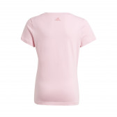 Tricou din bumbac Tricou esențial LOGO, roz Adidas 240828 2