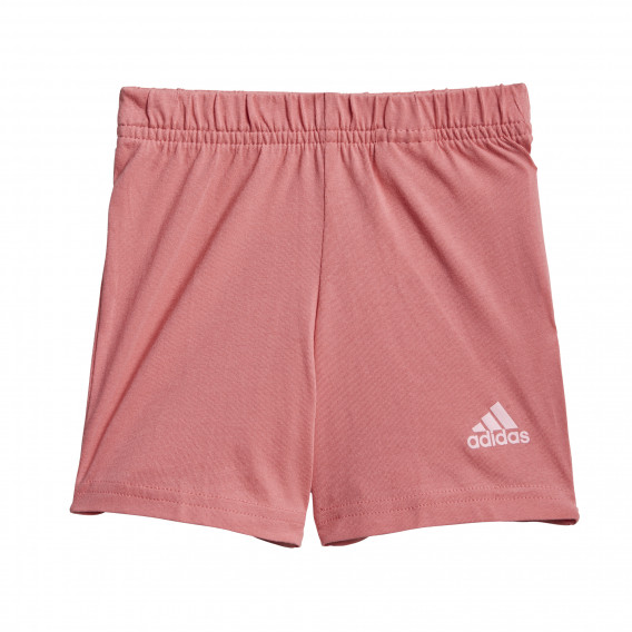 Set tricou și pantaloni scurți INFANTS ESSENTIALS, roz Adidas 240841 3