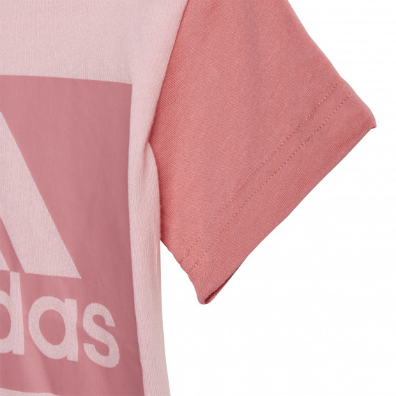 Set tricou și pantaloni scurți INFANTS ESSENTIALS, roz Adidas 240845 7