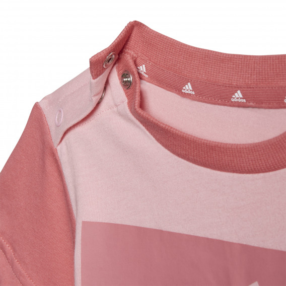 Set tricou și pantaloni scurți INFANTS ESSENTIALS, roz Adidas 240846 8
