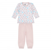 Pijamale din bumbac organic cu imprimeu fluturi, pentru fete NINI 241248 