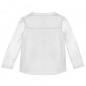 Bluză cu mâneci lungă, pentru fete, cu imprimeu, albă Chicco 241272 3