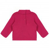 Bluză din bumbac cu mâneci lungi și imprimeu pentru fete,  roz Chicco 241300 3