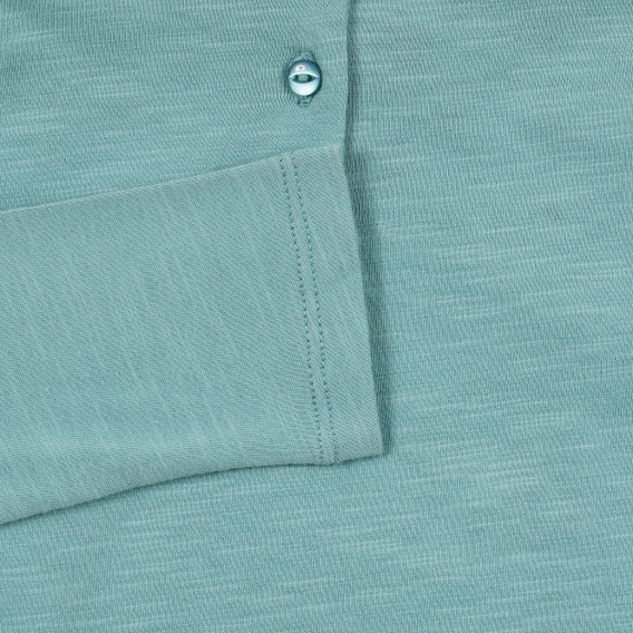 Bluză fără mâneci cu mâneci lungi și dantelă pentru o fată albastru bleumarin Chicco 241312 3