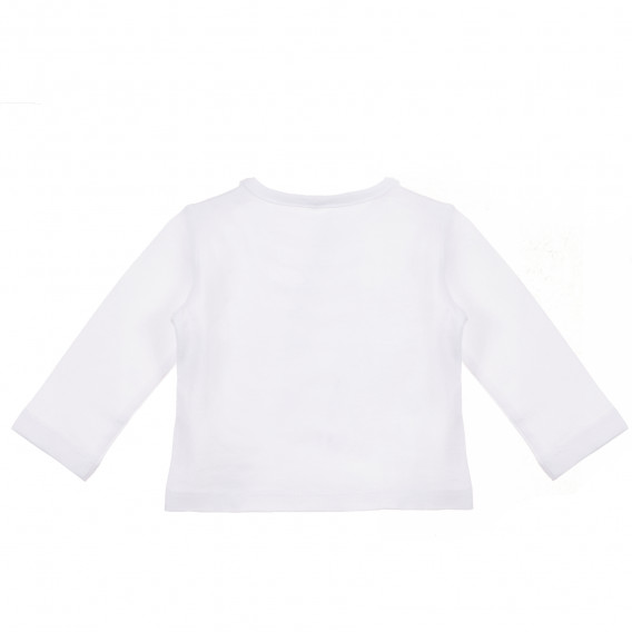 Tricou de bumbac pentru băieți cu imprimeu, alb Boboli 241364 2