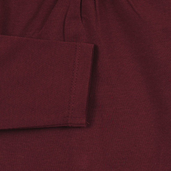 Bluză din bumbac cu mâneci lungi pentru bebeluși, design drăguț, roșie pentru fete KIABI 241404 2