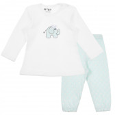 Pijamale din bumbac cu aplicație elefant, pentru copii NINI 241420 