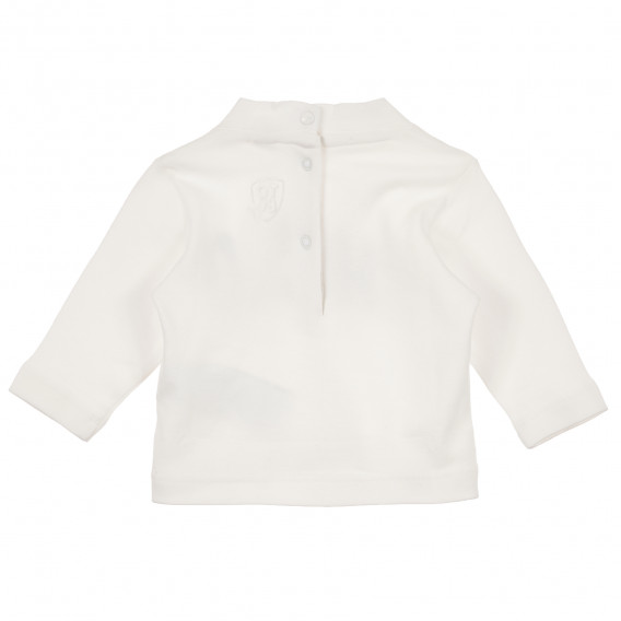 Bluză de bumbac cu mânecă lungă cu imprimeu, alb Chicco 241431 2