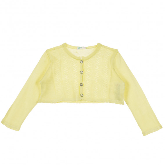 Cardigan galben pentru bebeluși - fete Benetton 241476 
