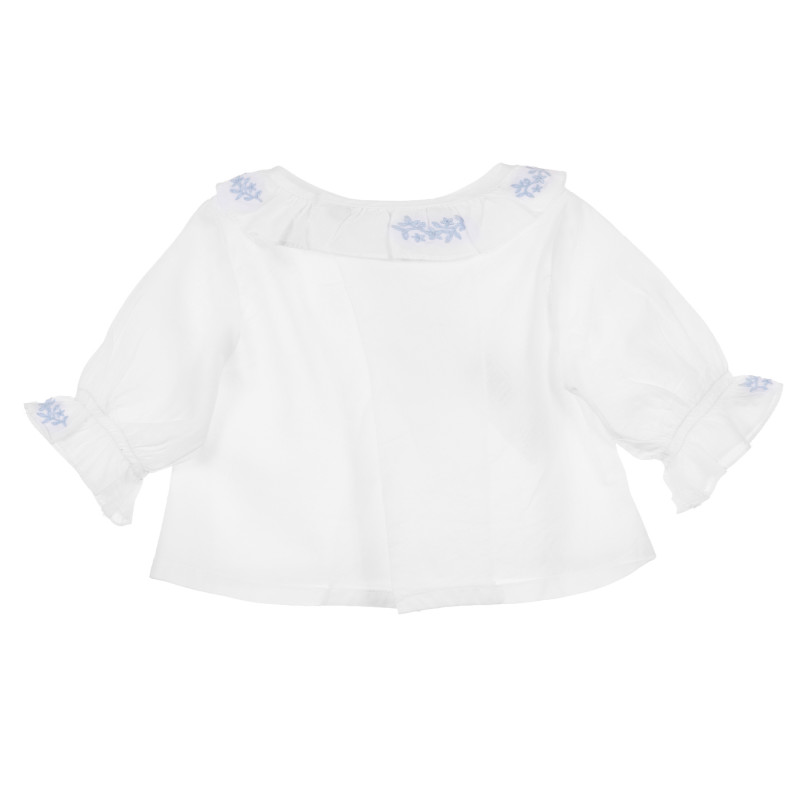 Bluză cu mâneci lungi pentru fetițe - alb  241500