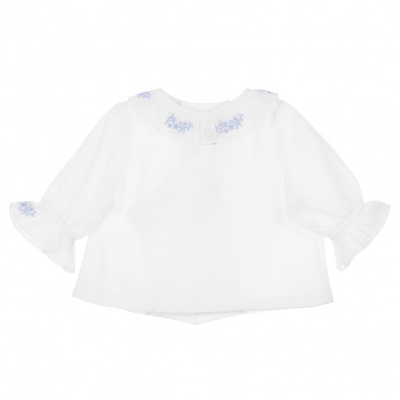 Bluză cu mâneci lungi pentru fetițe - alb Neck & Neck 241501 2