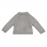 Cardigan gri tricotat, cu două buzunare, pentru fetițe Chicco 241681 2