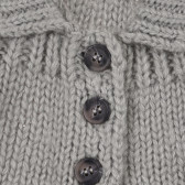 Cardigan gri tricotat, cu două buzunare, pentru fetițe Chicco 241683 4