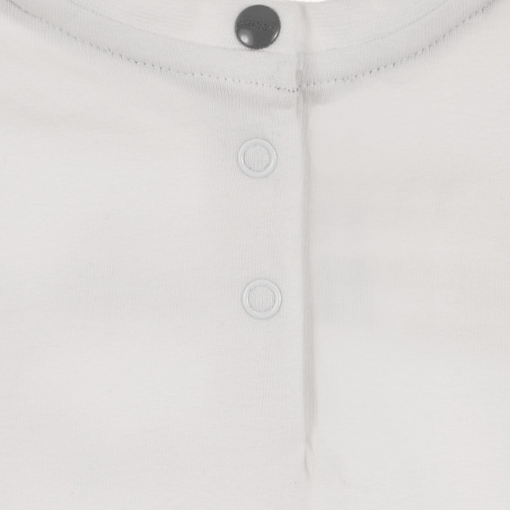 Bluză din bumbac cu mâneci lungi pentru băieți,  cu imprimeu, alb Chicco 241719 3