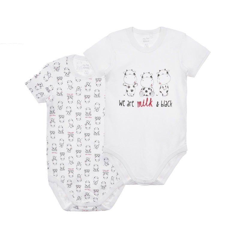 Body alb pentru bebeluși cu imprimeu animal  241756