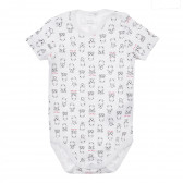Body alb pentru bebeluși cu imprimeu animal Chicco 241757 2