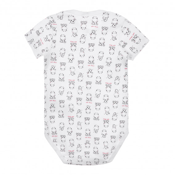 Body alb pentru bebeluși cu imprimeu animal Chicco 241759 4