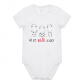 Body alb pentru bebeluși cu imprimeu animal Chicco 241760 5