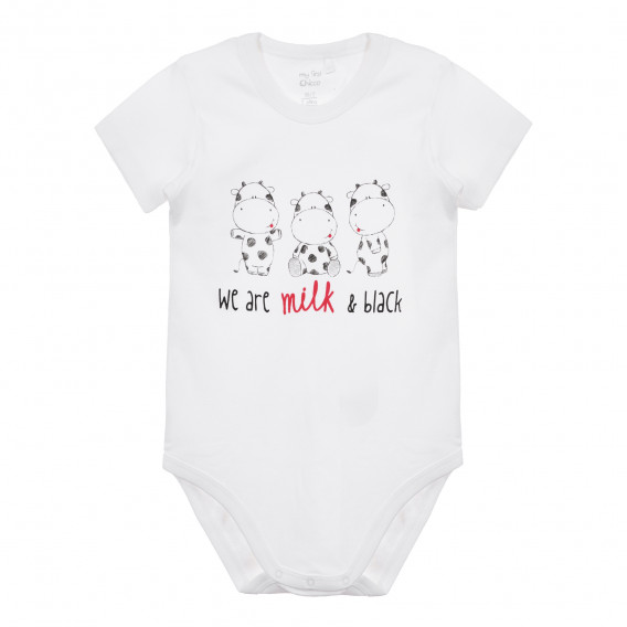 Body alb pentru bebeluși cu imprimeu animal Chicco 241760 5
