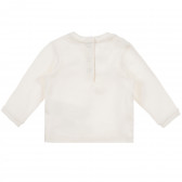 Bluză din bumbac cu mânecă lungă pentru fete, cu imprimeu, alb Chicco 241767 2