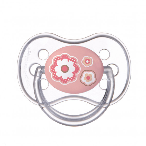 Suzetă „Nou-născut”, 6-18 luni, 1 buc., Flori roz Canpol 241795 