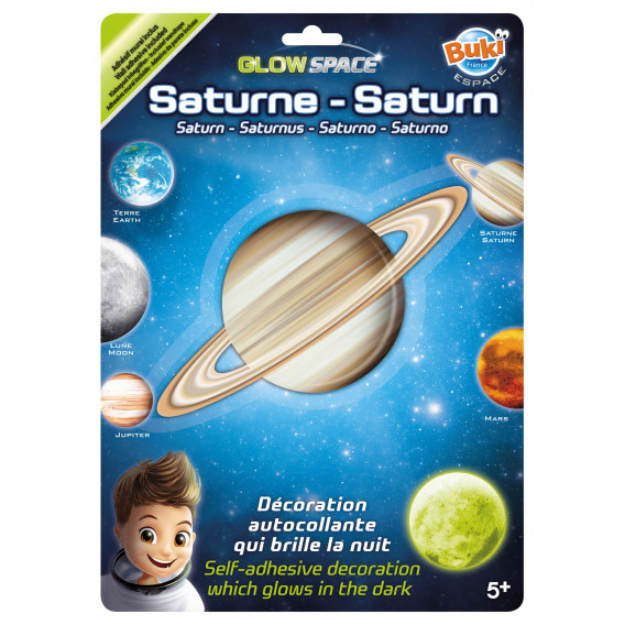 Spațiu - Planetă fosforescentă - Saturn Buki France 241887 
