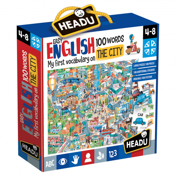 Primele 100 de cuvinte în limba engleză - Puzzle cu două fețe Oraș Headu 241950 