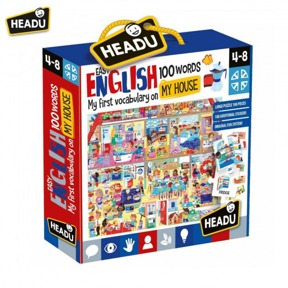 Engleză ușoară 100 de cuvinte - Casa mea - puzzle Headu 241958 