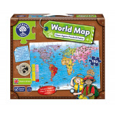 Harta lumii - puzzle și afiș Orchard Toys 242280 