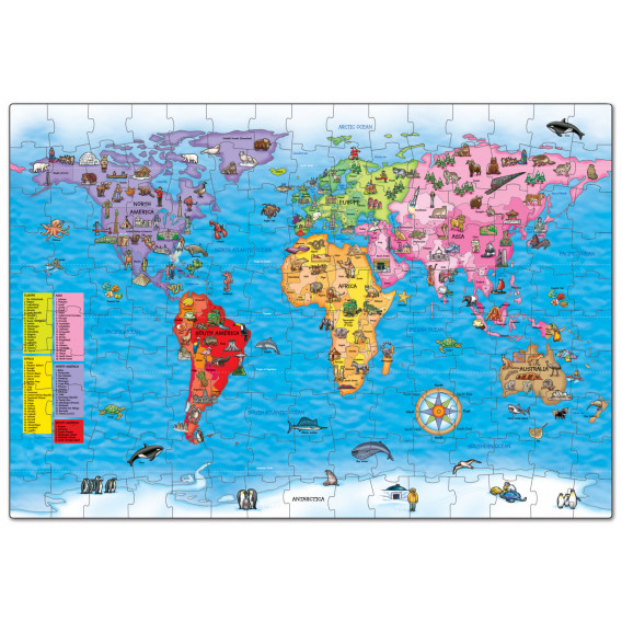 Harta lumii - puzzle și afiș Orchard Toys 242281 2