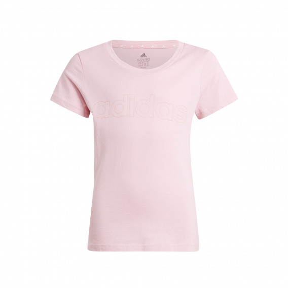 Tricou din bumbac Tricou esențial LOGO, roz Adidas 242288 