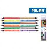 Creioane bicolore, fluor-metalice triunghiulare bicolore, 2,9 mm Milan 242337 