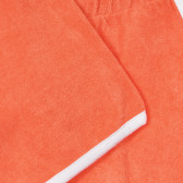 Pantaloni scurți din bumbac cu margini albe, roșii Benetton 242347 3