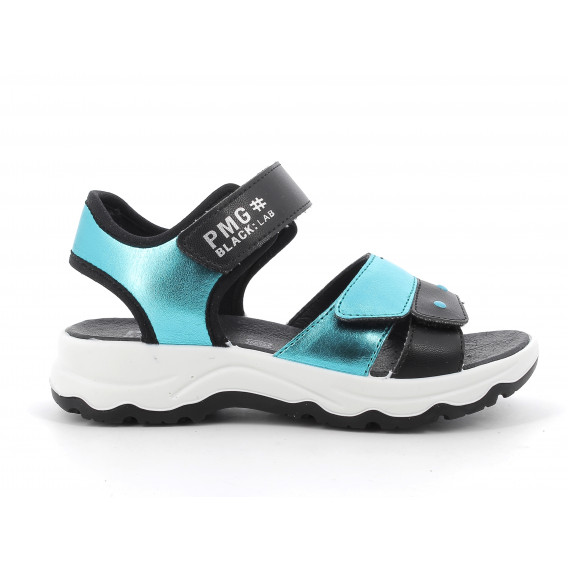 Sandale cu detalii albastre, pe negru PRIMIGI 242436 2