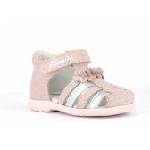 Sandale cu detalii strălucitoare și aplicație florală, roz PRIMIGI 242438 