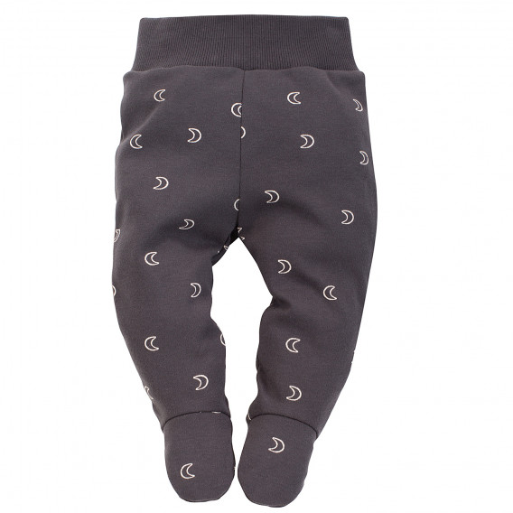 Pantaloni cu botoși din bumbac pentru bebeluși, gri Pinokio 242536 